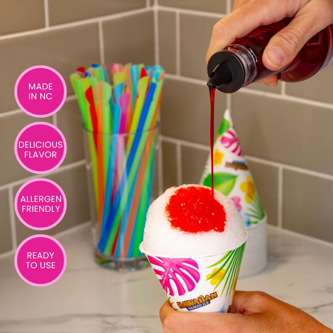 Hawaiian Shaved Ice Sweet and Sour Bundle Featuring the 6 Flavor Snow Cone Syrup Pint Pack with the 6 Sour Syrup Pint Pack Flavoring for Snoballs and Frozen Treats - Image 5