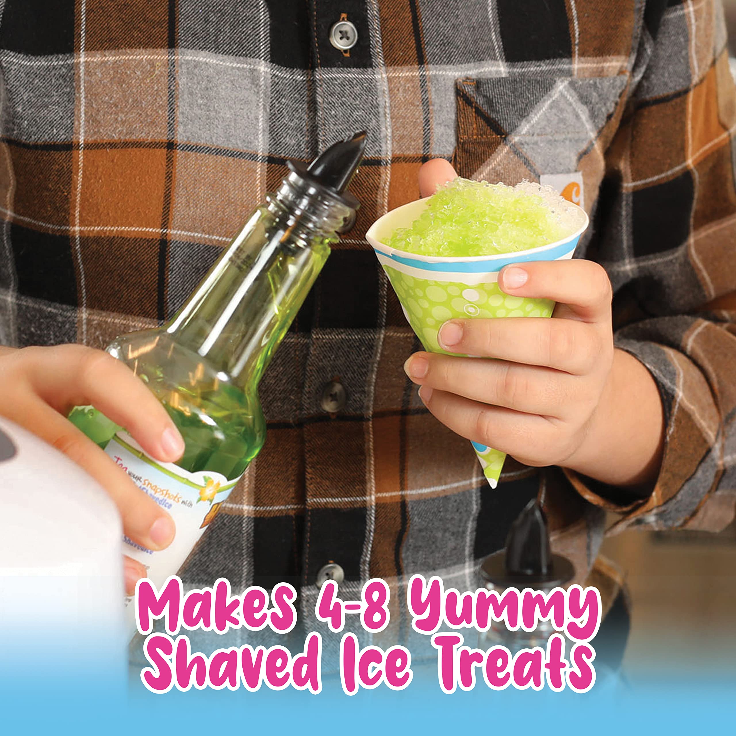 Hawaiian Shaved Ice Syrup Assortment, 3 - 16oz Bottles of The Most Popular Flavors: Clear Cherry, Pina Colada, Clear Blue Raspberry. For Shaved Ice, Snow Cones, Sodas, Ice Pops, and Slushies. Allergy-Friendly. Dye-Free. No Artificial Colors - Image 5